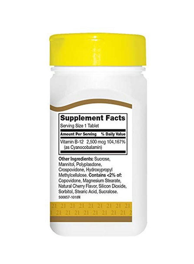 21st Century B 12 2500 Mcg Vitamin Supplement - 110 Sublingual Tablets - Image 4